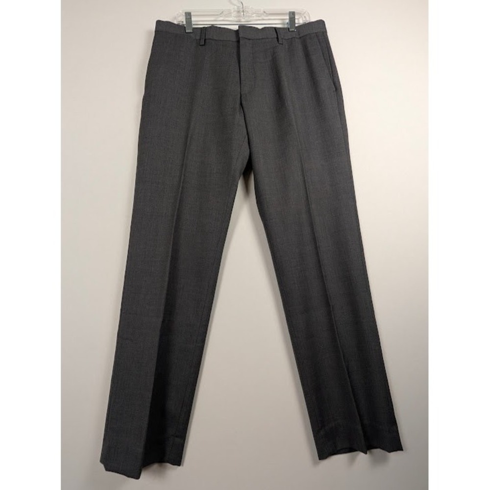 BANANA REPUBLIC Modern Slim Fit Dress Pants Mens 34x32 (Fits 35x31) Gray Wool